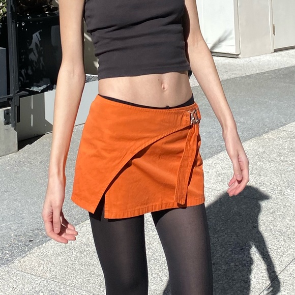 EBdenim orange slit skirt - Picture 2 of 6